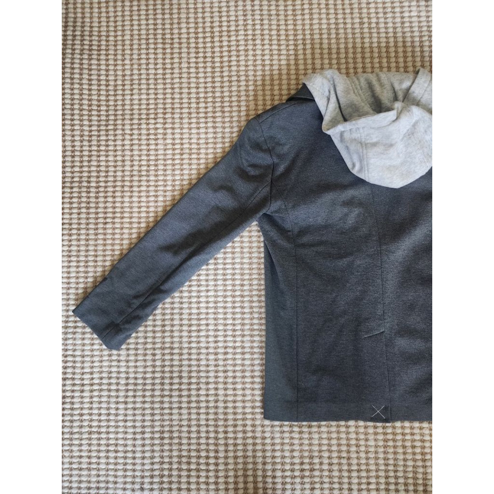 Women's Lou & Grey Gray Hooded Blazer XSP NWT Minimalist Clean Girl Core - Picture 6 of 8
